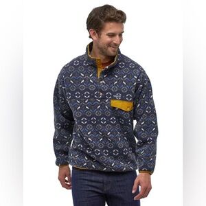 Patagonia Synchilla Snap T Pullover Fleece Tundra Cluster Navy Men's Small